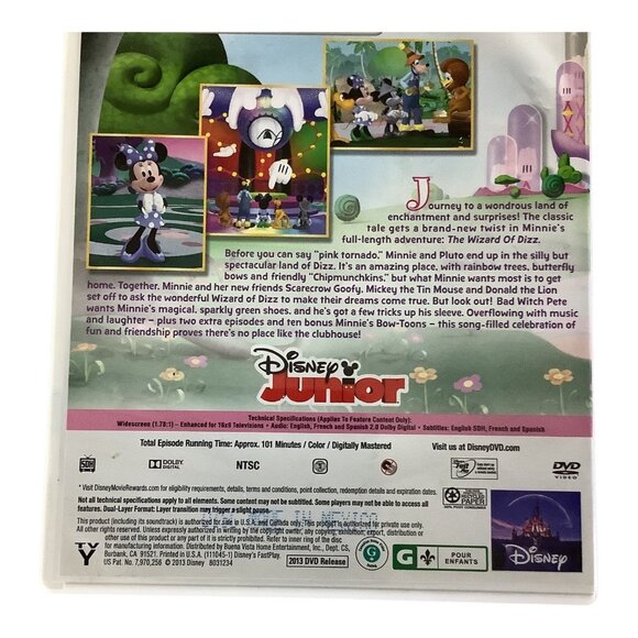 Minnies The Wizard Of Dizz DVD Disney Junior Full Length Movie Adventure + Bonus - Picture 6 of 8